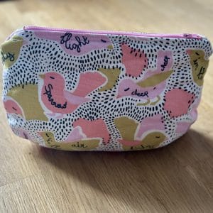 Trousse Jacqueline - Birdy - Création upcyclée unique de Nizette