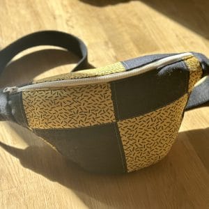 Banane Nelson - Grise et Moutarde - Création unique upcyclée de Nizette