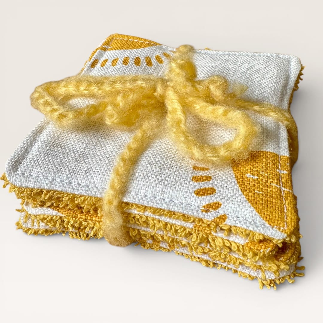Lingettes lavables Hubertine - Jaune & Soleil - Image 4