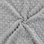 Minky à pois gris perle
