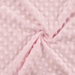 Minky à pois rose pâle