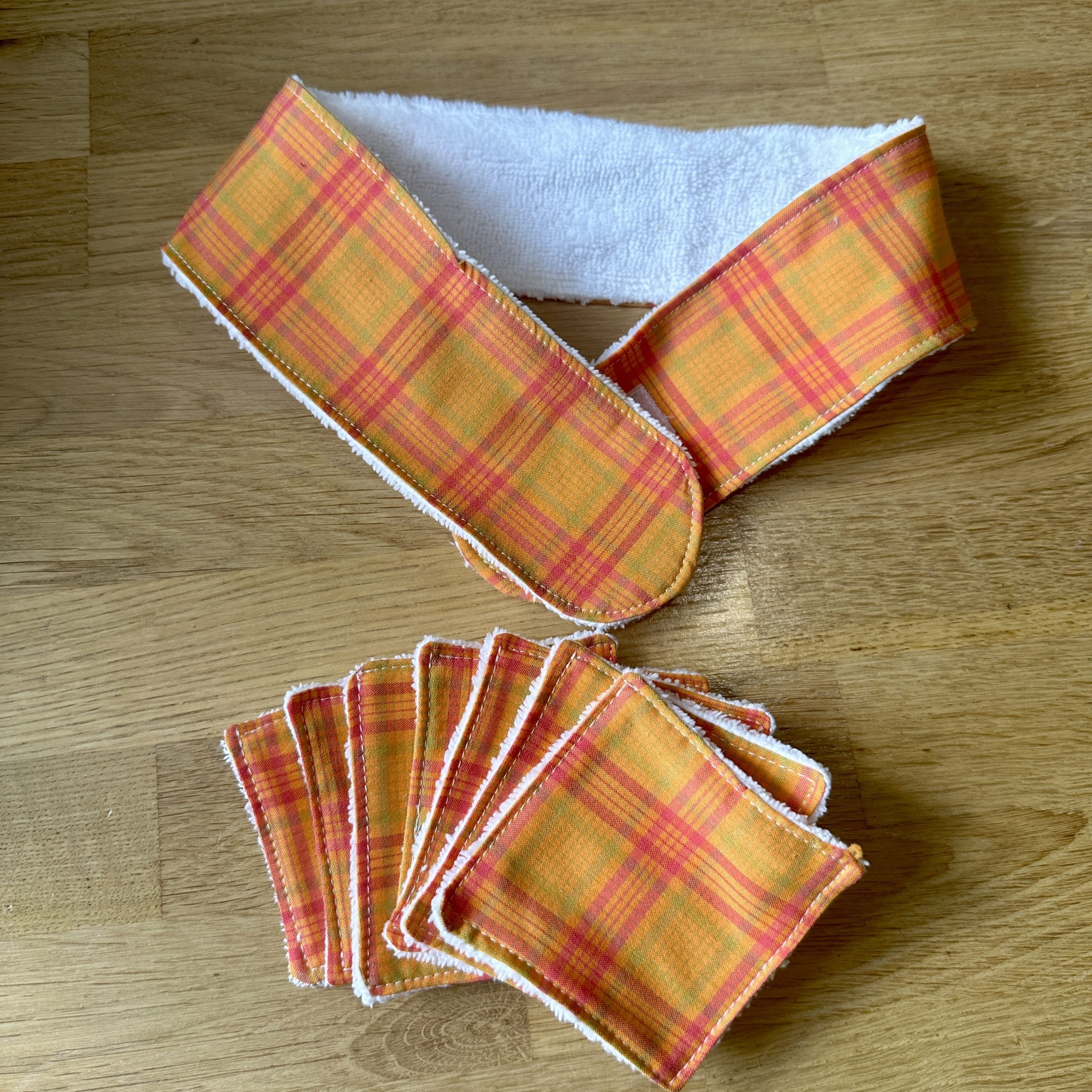 Lingettes lavables Hubertine - Madras et bandeau Simone - Madras