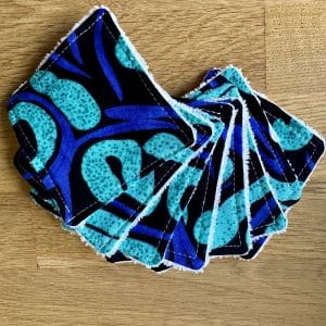 Lingettes lavables Hubertine - Wax bleu