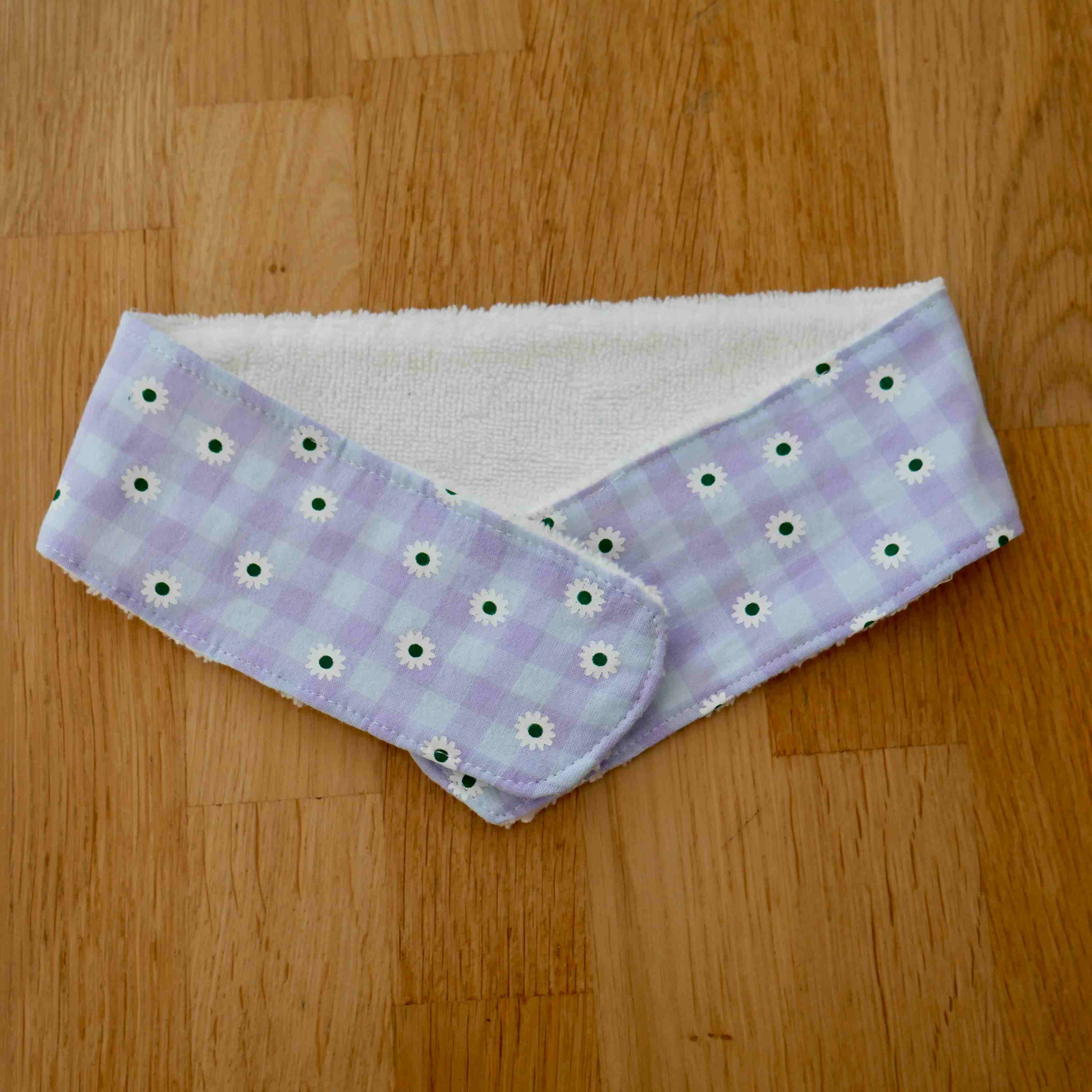 Bandeau Simone - Paquerettes Vichy, création de Nizette