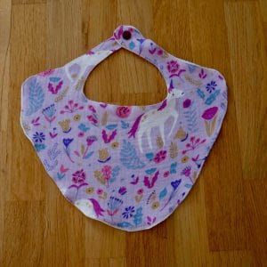 Bavoir Joséphine - Licornes, création artisanale de Nizette