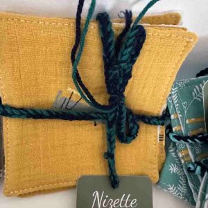 LINGLAV-H-014 - Lingettes lavables Hubertine - Avions jaunes (x5gdes)