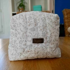 Trousse de toilette Nelson - Blanche et Fleurs, création de Nizette