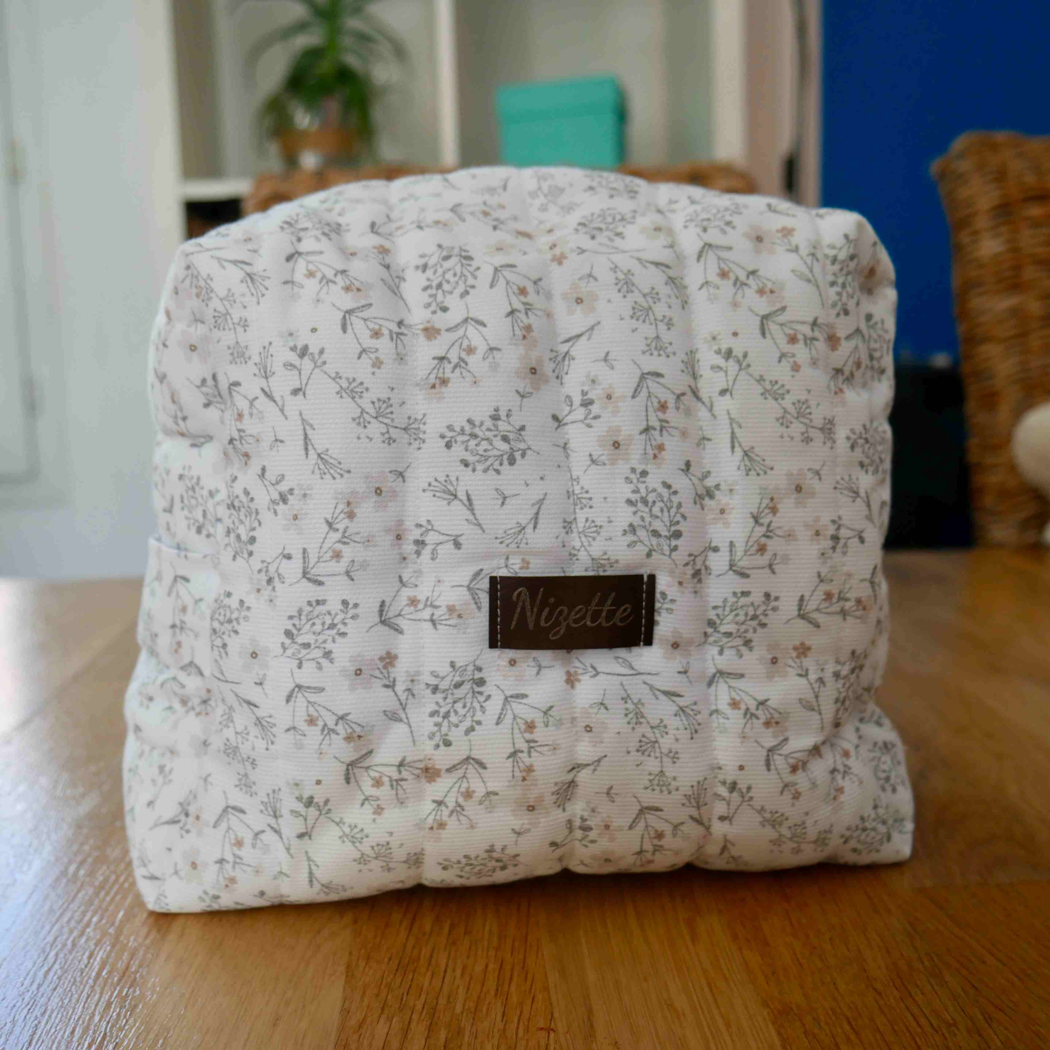 Trousse de toilette Nelson - Blanche et Fleurs, création de Nizette