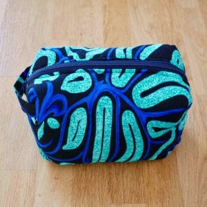 Trousse de toilette Nelson - Bleu et Turquoise - Taille S - Création de Nizette