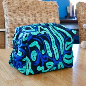 Trousse de toilette Nelson - Bleu et Turquoise - Taille XL, création de Nizette